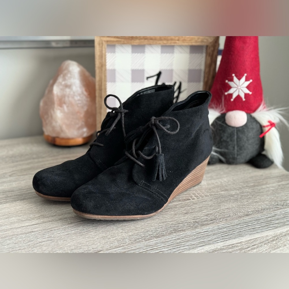 Dr Scholl’s Dakota Wedge Booties Size 9 - Black - Like New